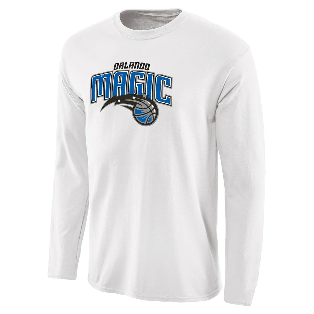 White Orlando Magic Primary Logo Long Sleeve T-Shirt | NBA