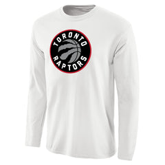 White Toronto Raptors Primary Logo Long Sleeve T-Shirt | NBA
