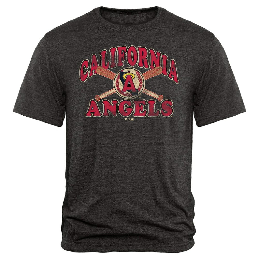 Los Angeles Angels Cooperstown Bats Tri-Blend T-Shirt - MLB T-shirts