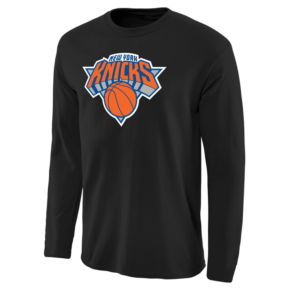 Black New York Knicks Primary Logo Long Sleeve T-Shirt | NBA