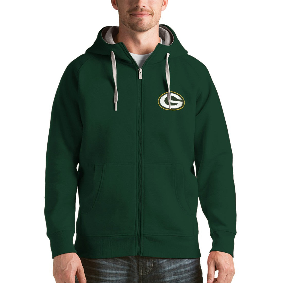 Green Bay Packers Antigua Victory Full-Zip Hoodie | NFL Discount