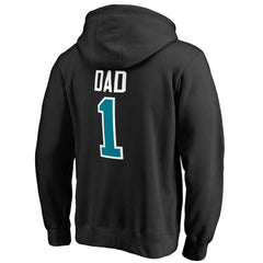 Black Charlotte Hornets #1 Dad Pullover Hoodie | NBA