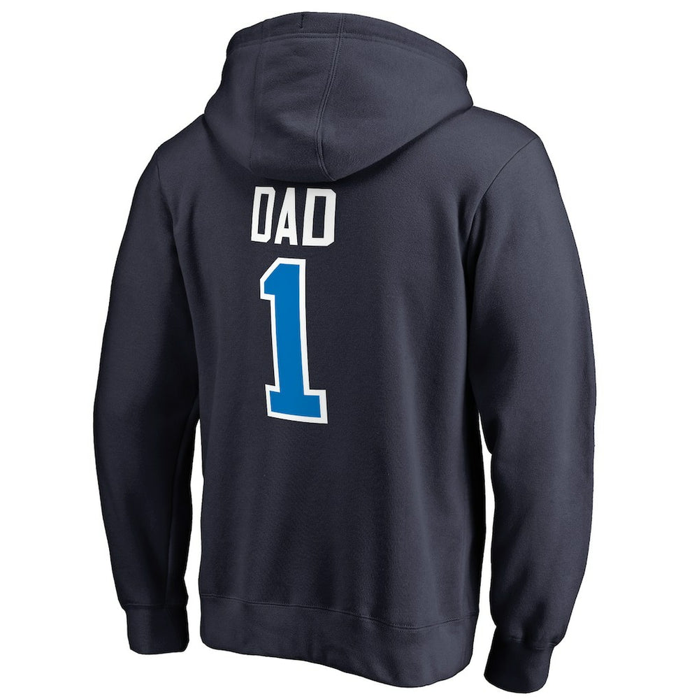 Navy Oklahoma City Thunder #1 Dad Pullover Hoodie | NBA