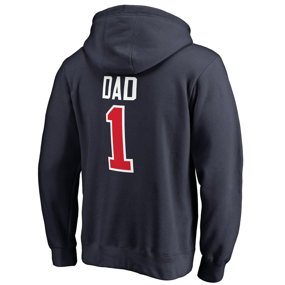 Navy Washington Wizards #1 Dad Pullover Hoodie | NBA