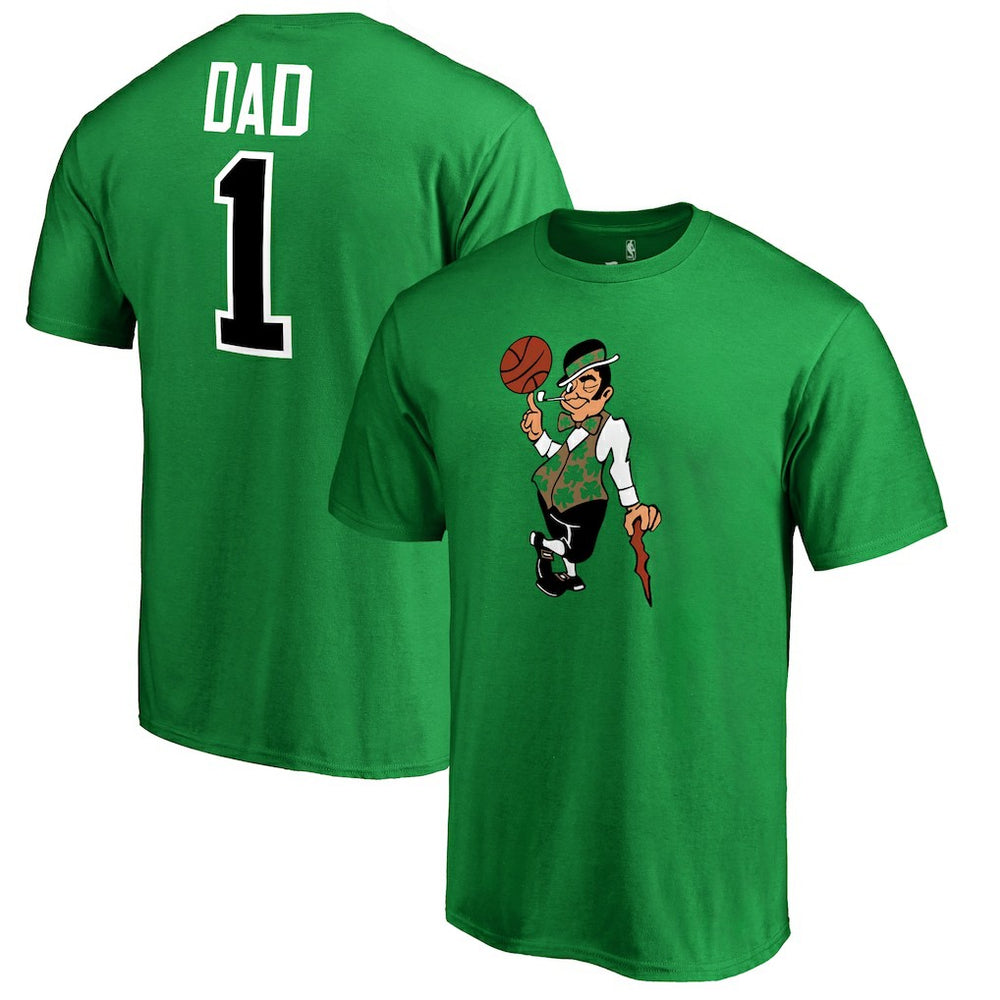 Kelly Green Boston Celtics #1 Dad T-Shirt | NBA