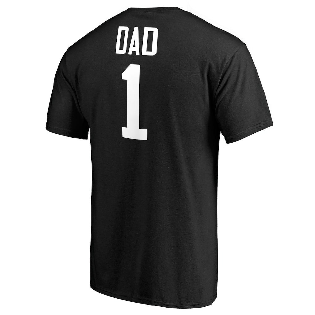 Black Brooklyn Nets #1 Dad T-Shirt | NBA