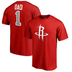 Red Houston Rockets #1 Dad T-Shirt | NBA