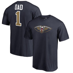 Navy New Orleans Pelicans #1 Dad T-Shirt | NBA