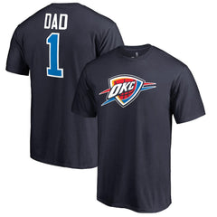 Navy Oklahoma City Thunder #1 Dad T-Shirt | NBA