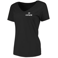 Black Sacramento Kings Women's Logo V-Neck T-Shirt | NBA