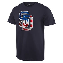 San Diego Padres Memorial Day Banner Wave Logo T-Shirt - MLB T-shirts