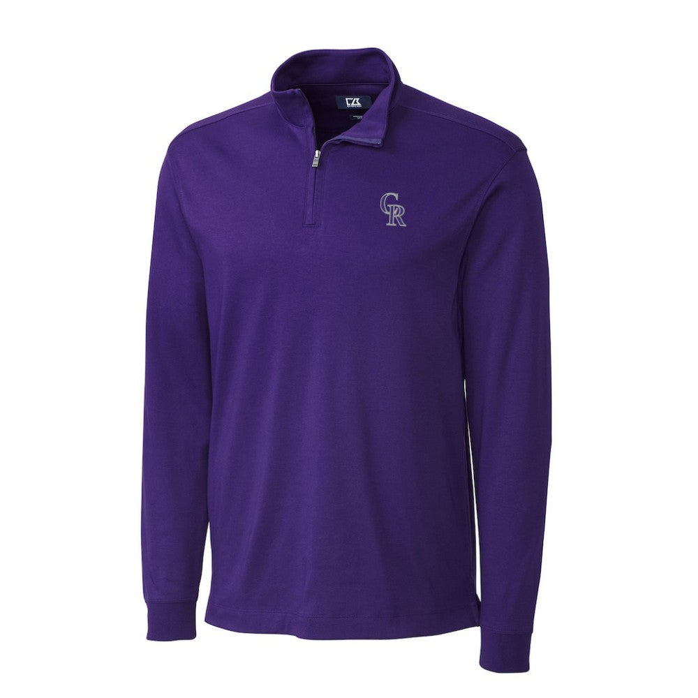 Colorado Rockies Cutter & Buck Belfair Half-Zip Pullover Jacket - MLB Jackets