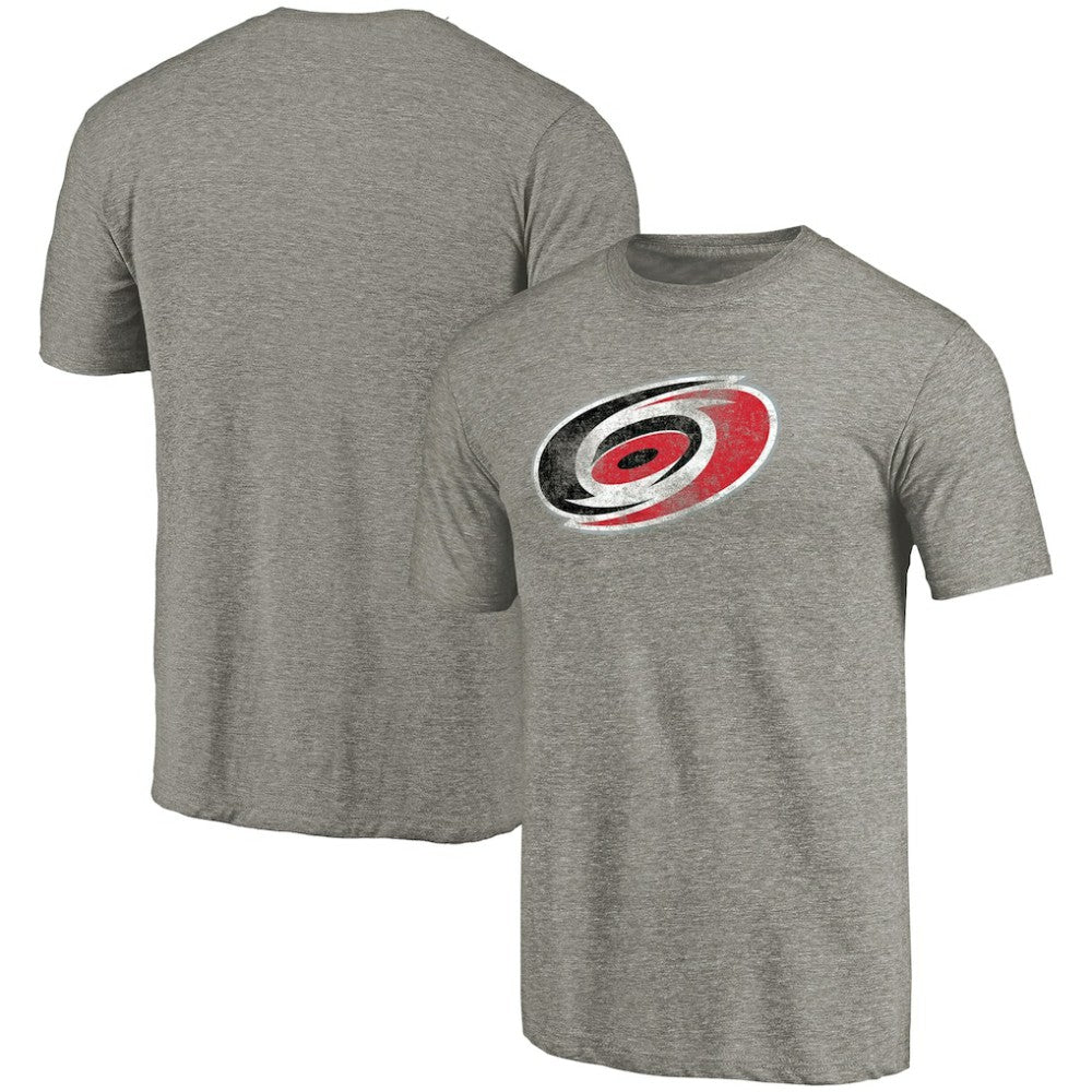 Carolina Hurricanes Distressed Team Logo Tri-Blend T-Shirt -  NHL T-shirts