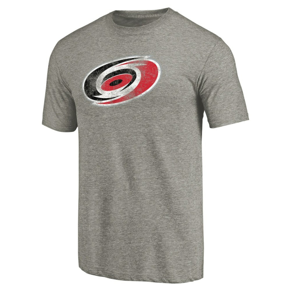 Carolina Hurricanes Distressed Team Logo Tri-Blend T-Shirt -  NHL T-shirts