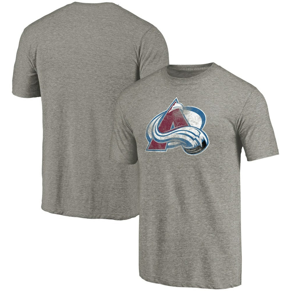 Colorado Avalanche Distressed Team Logo Tri-Blend T-Shirt -  NHL T-shirts
