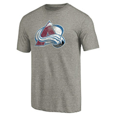 Colorado Avalanche Distressed Team Logo Tri-Blend T-Shirt -  NHL T-shirts