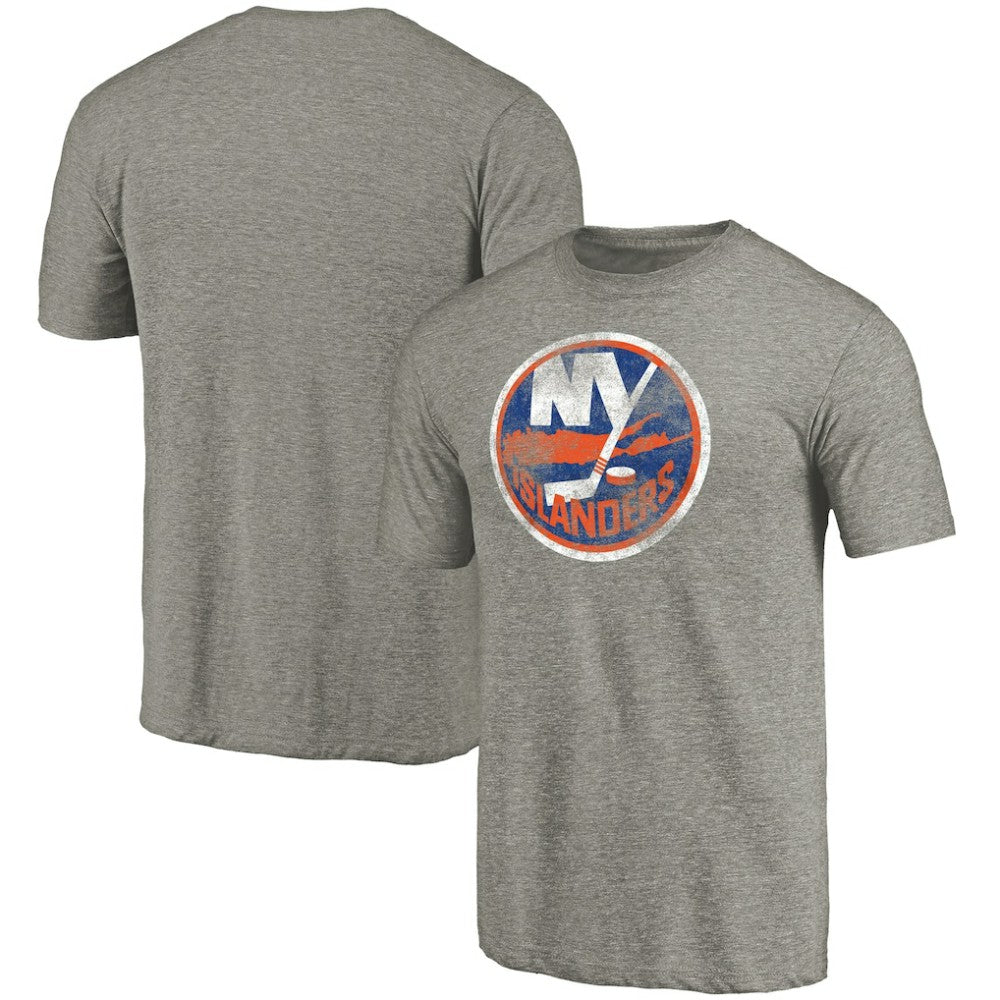 New York Islanders Distressed Team Logo Tri-Blend T-Shirt -  NHL T-shirts
