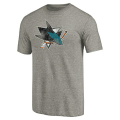 San Jose Sharks Distressed Team Logo Tri-Blend T-Shirt -  NHL T-shirts