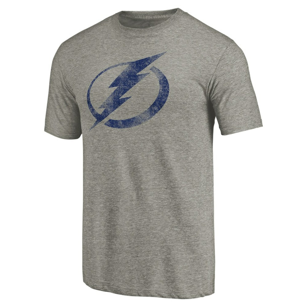 Tampa Bay Lightning Distressed Team Logo Tri-Blend T-Shirt -  NHL T-shirts