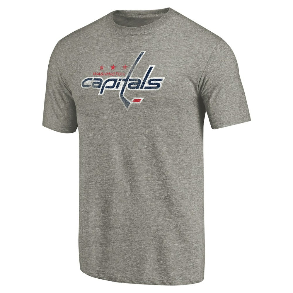 Washington Capitals Distressed Team Logo Tri-Blend T-Shirt -  NHL T-shirts