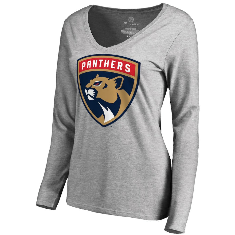 Florida Panthers Women's New Logo Long Sleeve V-Neck T-Shirt -  NHL T-shirts