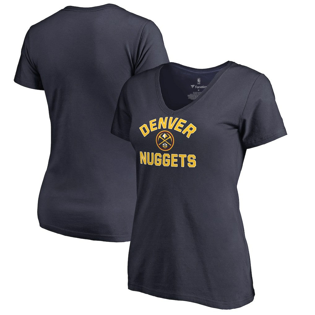 Navy Denver Nuggets Women's Overtime V-Neck T-Shirt sale | NBA