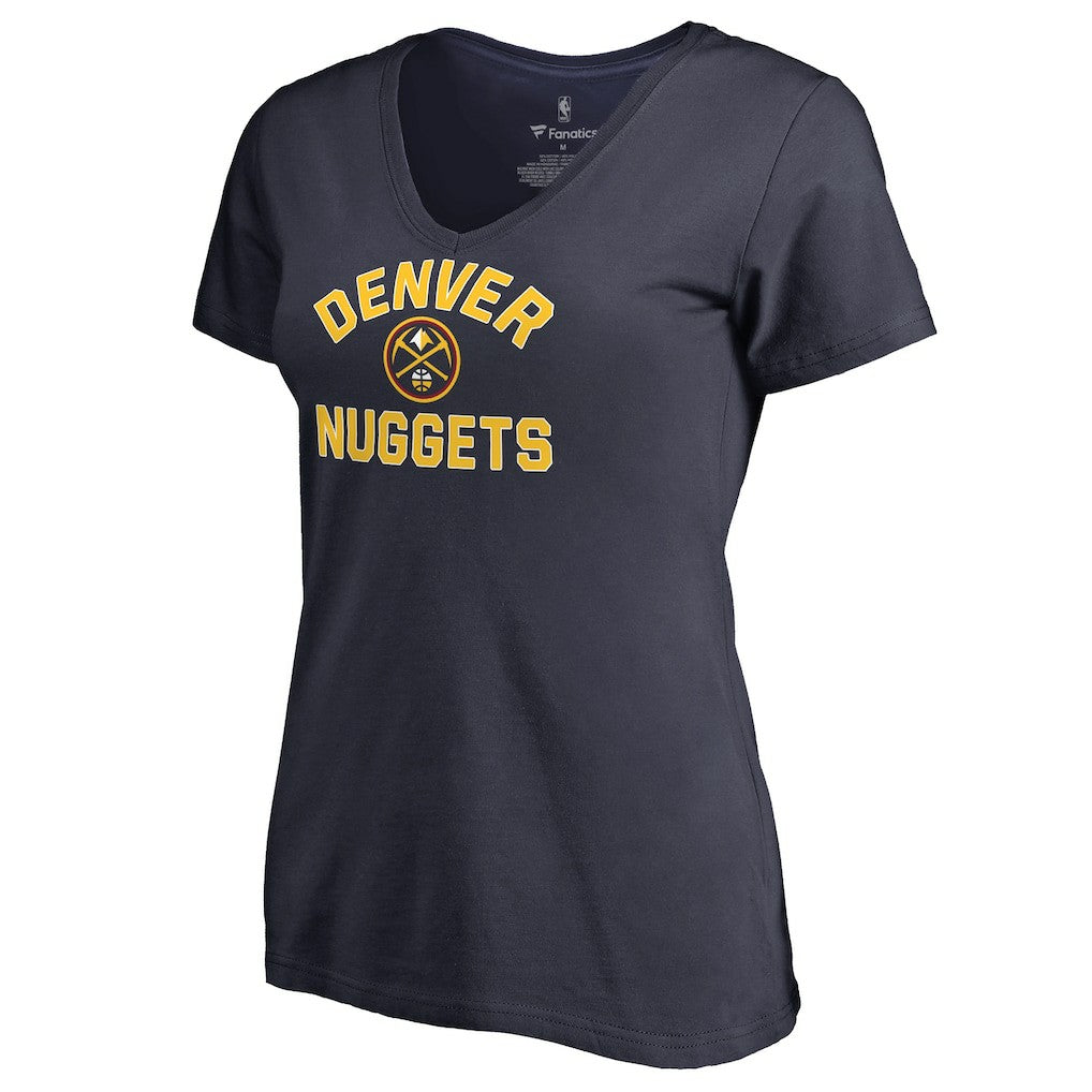 Navy Denver Nuggets Women's Overtime V-Neck T-Shirt sale | NBA