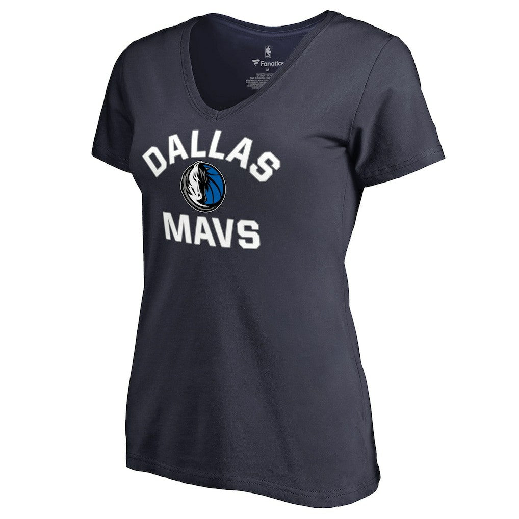 Navy Dallas Mavericks Women's Overtime V-Neck T-Shirt sale | NBA
