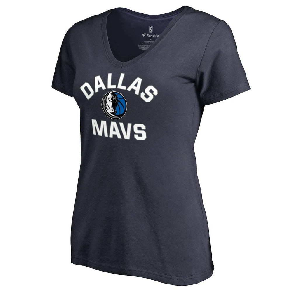 Navy Dallas Mavericks Women's Overtime V-Neck T-Shirt sale | NBA