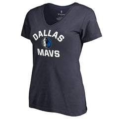 Navy Dallas Mavericks Women's Overtime V-Neck T-Shirt sale | NBA