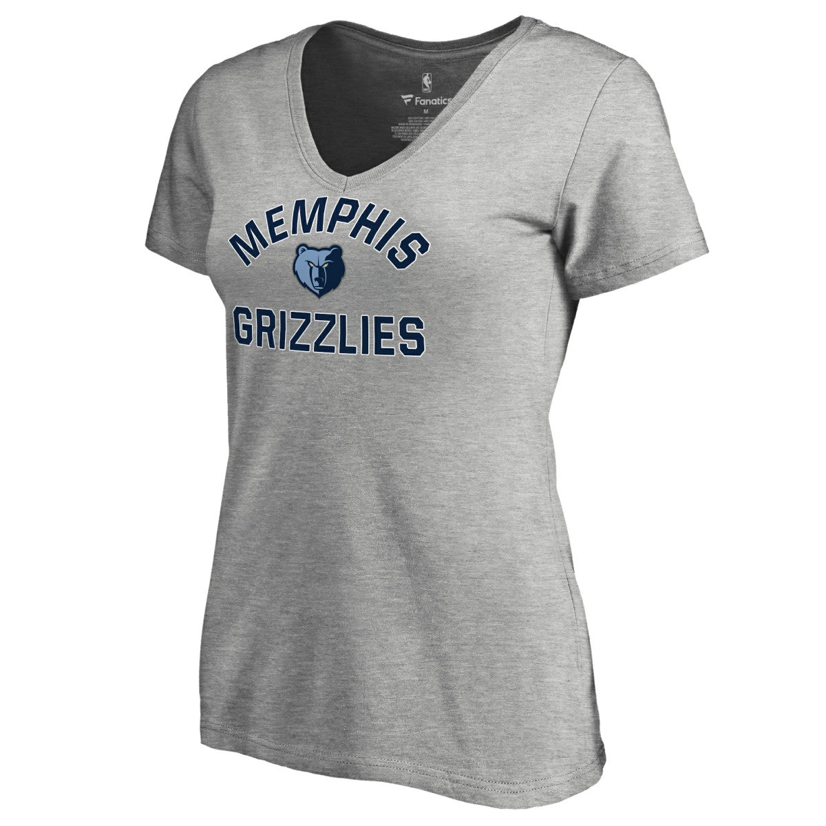 Heather Gray Memphis Grizzlies Women's Overtime V-Neck T-Shirt | NBA