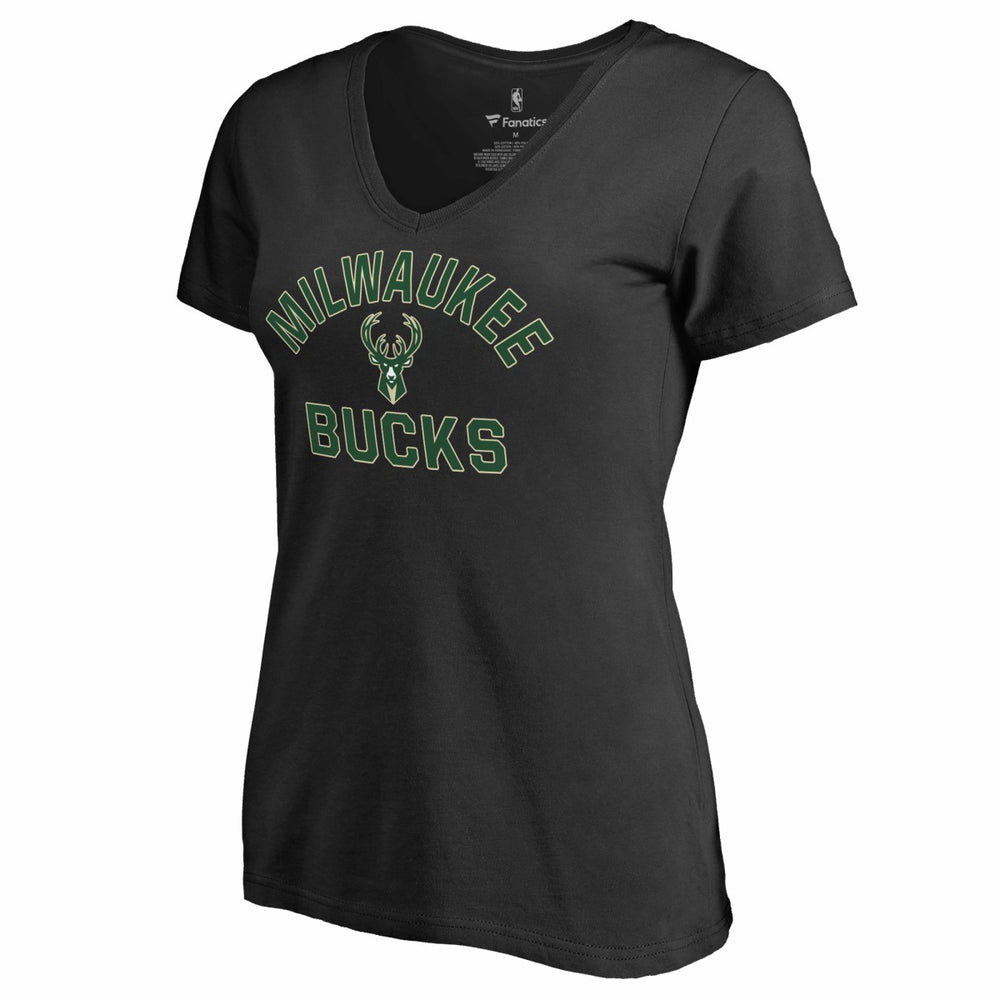 Black Milwaukee Bucks Women's Overtime T-Shirt | NBA