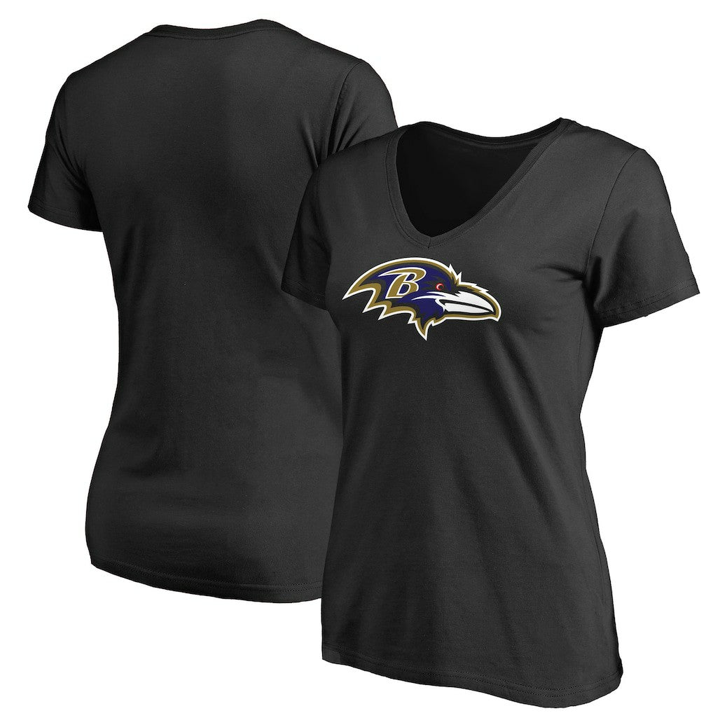 Baltimore Ravens Women's Primary Team Logo V-Neck T-Shirt | NFL Hot