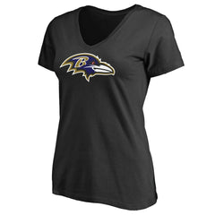Baltimore Ravens Women's Primary Team Logo V-Neck T-Shirt | NFL Hot