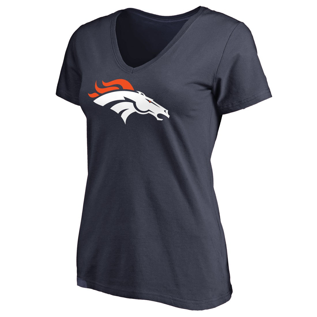 Denver Broncos Pro Line Women's Primary Team Logo 2 V-Neck T-Shirt | NFL Outlet