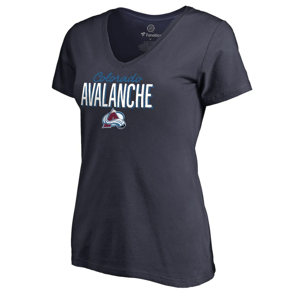 Colorado Avalanche Women's Nostalgia V-Neck T-Shirt -  NHL T-shirts