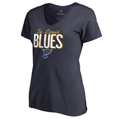 St. Louis Blues Women's Nostalgia V-Neck T-Shirt -  NHL T-shirts