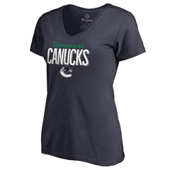 Vancouver Canucks Women's Nostalgia V-Neck T-Shirt -  NHL T-shirts