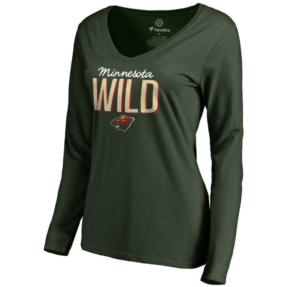 Minnesota Wild Women's Nostalgia Long Sleeve T-Shirt -  NHL T-shirts