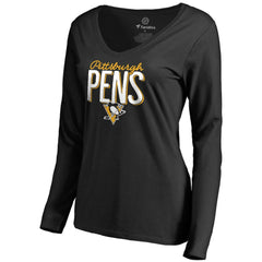 Pittsburgh Penguins Women's Nostalgia Long Sleeve T-Shirt -  NHL T-shirts