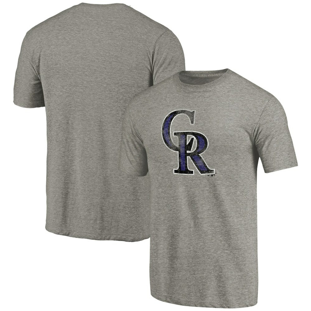 Colorado Rockies Distressed Team Tri-Blend T-Shirt - MLB T-shirts