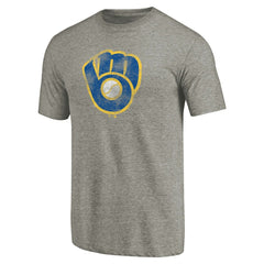 Milwaukee Brewers Distressed Team Tri-Blend T-Shirt - MLB T-shirts