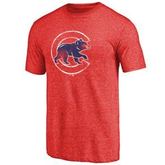 Chicago Cubs Distressed Team 2 Tri-Blend T-Shirt - MLB T-shirts