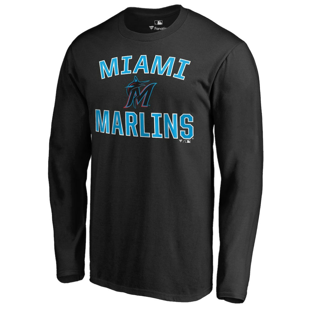 Miami Marlins Victory Arch Long Sleeve T-Shirt - MLB T-shirts