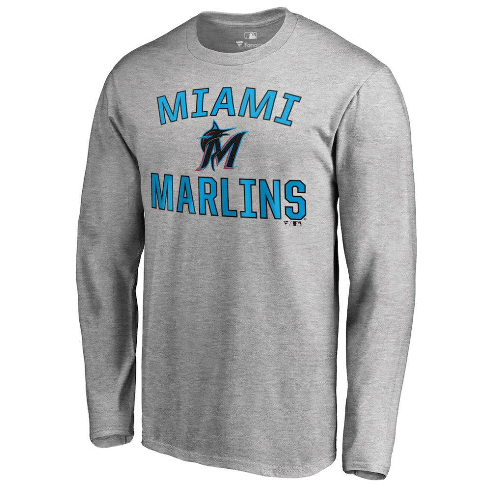 Miami Marlins Victory Arch Long Sleeve T-Shirt - MLB T-shirts