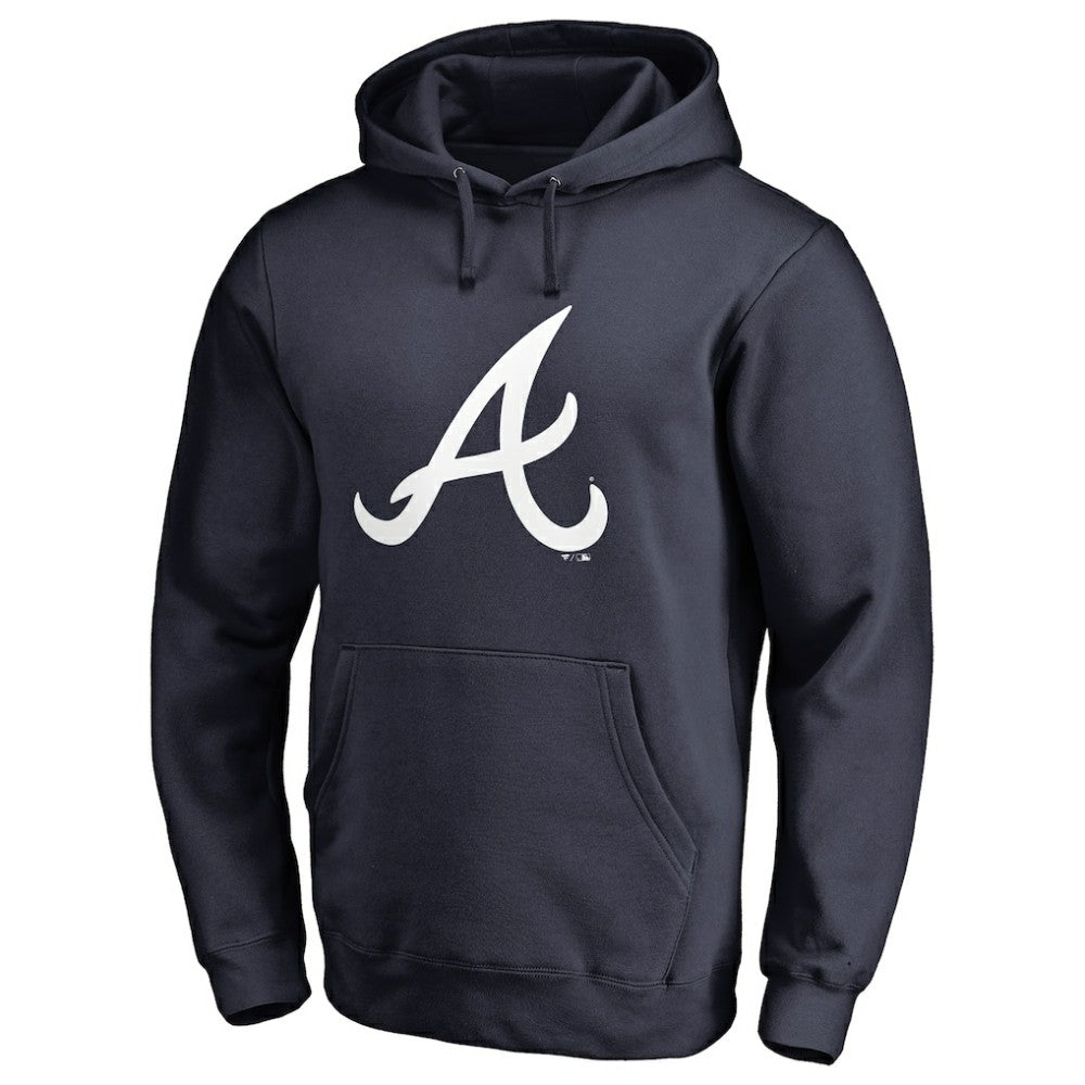 Atlanta Braves Official Logo Fitted Pullover Hoodie - MLB Hoodies