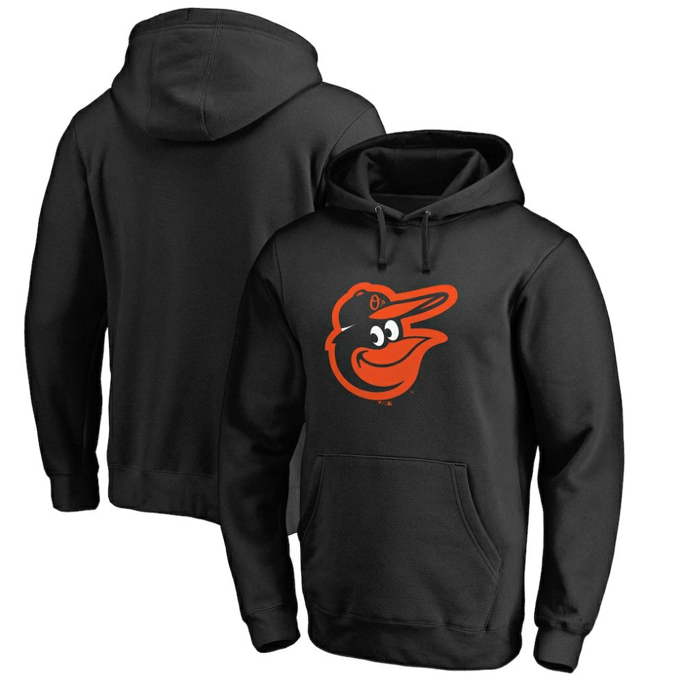 Baltimore Orioles Official Logo Fitted Pullover Hoodie - MLB Hoodies