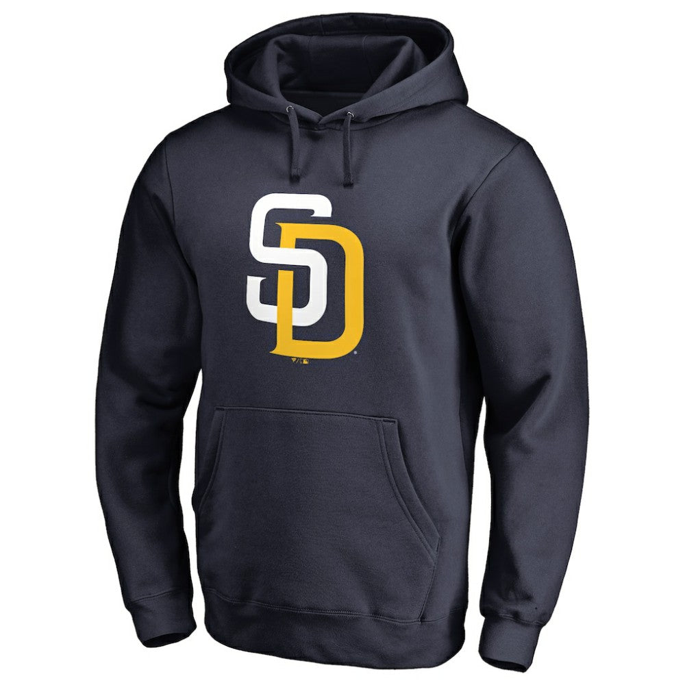 San Diego Padres Official Logo Fitted Pullover Hoodie - MLB Hoodies