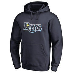 Tampa Bay Rays Official Logo Fitted Pullover Hoodie - MLB Hoodies