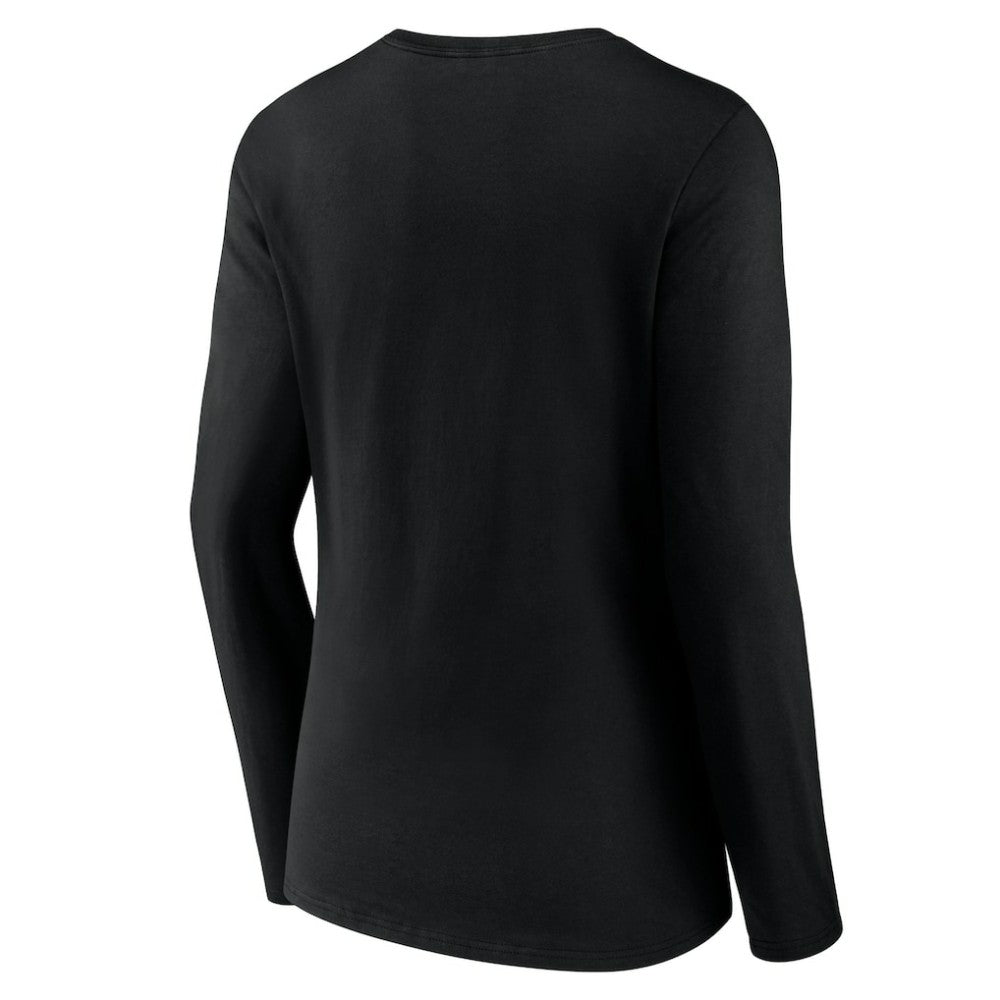 Pittsburgh Pirates Women's Team Color Primary Logo V-Neck Long Sleeve T-Shirt - MLB T-shirts